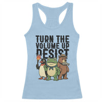Turn The Volume Up Resist Racerback Tank Top Portland Frog Bear Penguin Protester - Wonder Print Shop