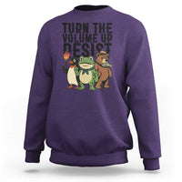 Turn The Volume Up Resist Sweatshirt Portland Frog Bear Penguin Protester - Wonder Print Shop