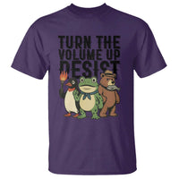 Turn The Volume Up Resist T Shirt Portland Frog Bear Penguin Protester - Wonder Print Shop