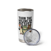 Turn The Volume Up Resist Tumbler Cup Portland Frog Bear Penguin Protester - Wonder Print Shop