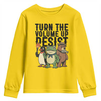 Turn The Volume Up Resist Youth Sweatshirt Portland Frog Bear Penguin Protester - Wonder Print Shop