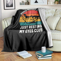 Funny Dad Throw Blanket Proud Member Of The Just Resting My Eyes Club - Wonder Print Shop