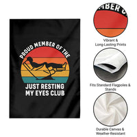Funny Dad Garden Flag Proud Member Of The Just Resting My Eyes Club - Wonder Print Shop