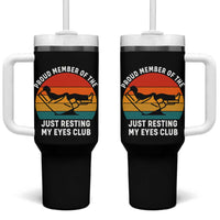 Funny Dad Tumbler With Handle Proud Member Of The Just Resting My Eyes Club - Wonder Print Shop