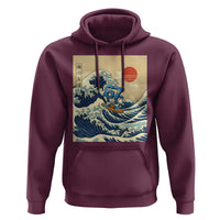 Funny Six Seven Surfing Hoodie The Great Wave Kanagawa Japanese 67 Brainrot Meme