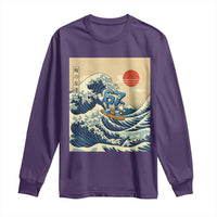 Funny Six Seven Surfing Long Sleeve Shirt The Great Wave Kanagawa Japanese 67 Brainrot Meme