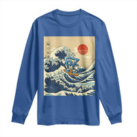 Funny Six Seven Surfing Long Sleeve Shirt The Great Wave Kanagawa Japanese 67 Brainrot Meme