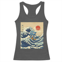 Funny Six Seven Surfing Racerback Tank Top The Great Wave Kanagawa Japanese 67 Brainrot Meme