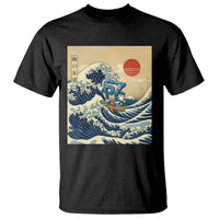 Funny Six Seven Surfing T Shirt The Great Wave Kanagawa Japanese 67 Brainrot Meme