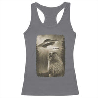 Funny Six Seven Racerback Tank Top Screaming Groundhog UFO Meme