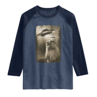 Funny Six Seven Raglan Shirt Screaming Groundhog UFO Meme