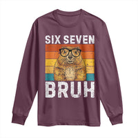 67 Groundhog Meme Long Sleeve Shirt Funny Six Seven Bruh Groundhog Day - Wonder Print Shop
