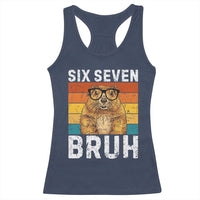67 Groundhog Meme Racerback Tank Top Funny Six Seven Bruh Groundhog Day - Wonder Print Shop