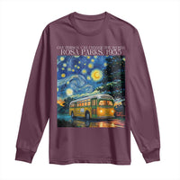 Rosa Parks Long Sleeve Shirt Starry Night Van Gogh Black History African - Wonder Print Shop