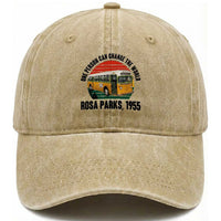 Rosa Parks Washed Cotton Baseball Cap One Person Can Change The World
