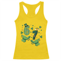 67 St Patricks Day Racerback Tank Top Funny Six Seven Hands Meme