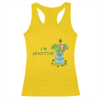 Marcus The Worm St Patricks Day Racerback Tank Top I'm Sensitive