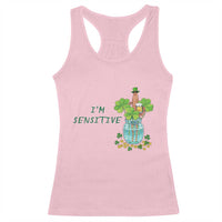 Marcus The Worm St Patricks Day Racerback Tank Top I'm Sensitive