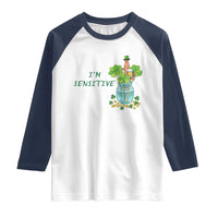 Marcus The Worm St Patricks Day Raglan Shirt I'm Sensitive