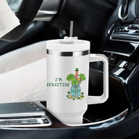 Marcus The Worm St Patricks Day Tumbler With Handle I'm Sensitive