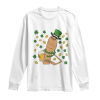 Marcus The Worm St Patricks Day Long Sleeve Shirt Funny Drinking Irish Beer Ireland