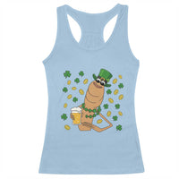 Marcus The Worm St Patricks Day Racerback Tank Top Funny Drinking Irish Beer Ireland