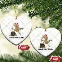 Marcus The Worm St Patricks Day Ceramic Ornament I Like This Gold