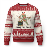 Marcus The Worm St Patricks Day Ugly Christmas Sweater I Like This Gold