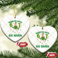 Marcus The Worm St Patricks Day Ceramic Ornament Funny 67 Six Seven Hands Meme