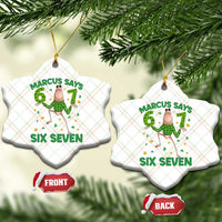Marcus The Worm St Patricks Day Ceramic Ornament Funny 67 Six Seven Hands Meme