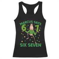 Marcus The Worm St Patricks Day Racerback Tank Top Funny 67 Six Seven Hands Meme