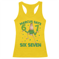 Marcus The Worm St Patricks Day Racerback Tank Top Funny 67 Six Seven Hands Meme