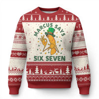 67 St Patricks Day Ugly Christmas Sweater Funny Marcus The Worm Say Six Seven Meme