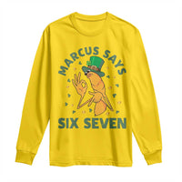 67 St Patricks Day Long Sleeve Shirt Funny Marcus The Worm Say Six Seven Meme