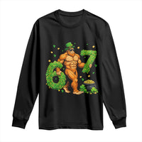 67 St Patricks Day Long Sleeve Shirt Funny Bigfoot Six Seven Shamrock Party Meme