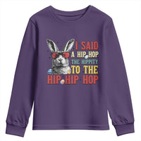 I Said A Hip Hop The Hippity To The Hip Hip Hop Youth Sweatshirt Funny Easter Bunny Rapper Sunglasses