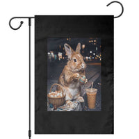 Easter Bunny Iced Coffee Garden Flag Funny Rabbit Egg Painting