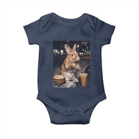 Easter Bunny Iced Coffee Baby Onesie Funny Rabbit Egg Painting
