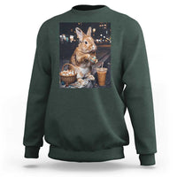 Easter Bunny Iced Coffee Sweatshirt Funny Rabbit Egg Painting