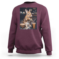 Easter Bunny Iced Coffee Sweatshirt Funny Rabbit Egg Painting