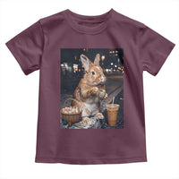 Easter Bunny Iced Coffee Toddler T Shirt Funny Rabbit Egg Painting