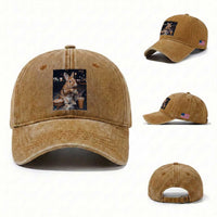 Easter Bunny Iced Coffee Washed Cotton Baseball Cap Funny Rabbit Egg Painting