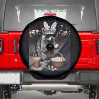 Easter Raccoon Iced Coffee Spare Tire Cover Funny Trash Panda Egg Painting