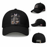 Easter Raccoon Iced Coffee Baseball Cap Funny Trash Panda Egg Painting