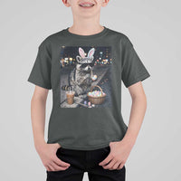 Easter Raccoon Iced Coffee T Shirt For Kid Funny Trash Panda Egg Painting