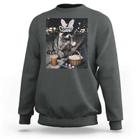 Easter Raccoon Iced Coffee Sweatshirt Funny Trash Panda Egg Painting
