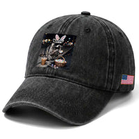 Easter Raccoon Iced Coffee Washed Cotton Baseball Cap Funny Trash Panda Egg Painting