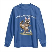 Off To The Egg Hunt Long Sleeve Shirt Funny Easter Raccoon