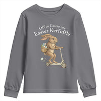 Funny Easter Bunny Youth Sweatshirt Off To The Cause an Easter Kerfuffle