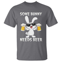 Funny Easter Bunny Drinking Beer T Shirt Some Bunny Needs Beer